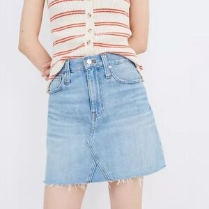 Madewell Rigid Denim A-Line Mini Skirt 